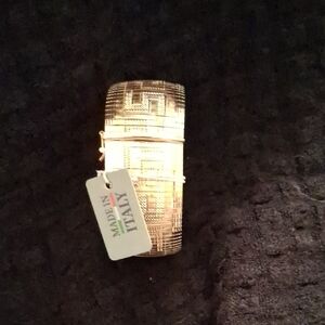 Gold Textured Hinged Pill Case